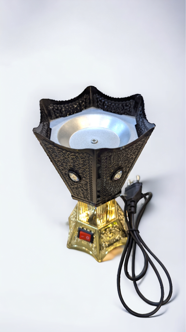 Electric Black and Gold Bakhoor Burner - Image 2