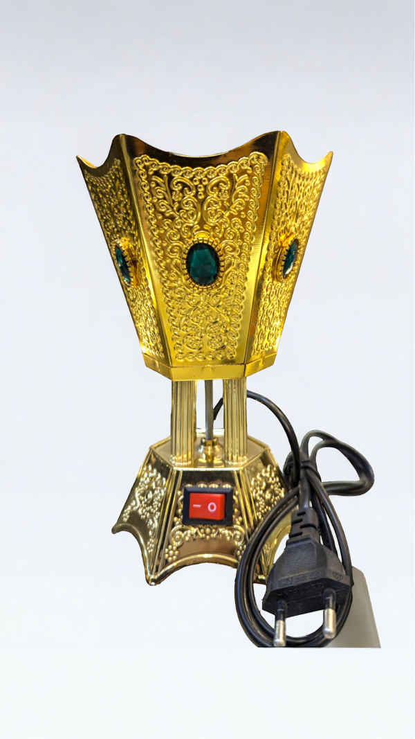 Electric Black and Gold Bakhoor Burner - Image 3